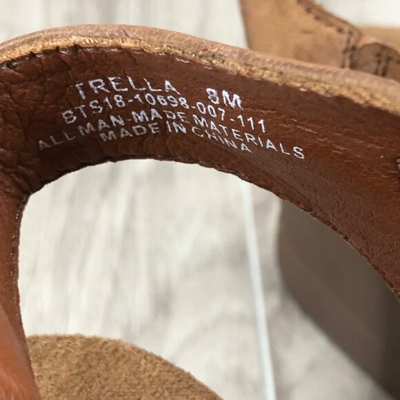 Baretraps Wedge Sandals Womens 8M Trella Brown Hook and Loop Shoes - Picture 11 of 12